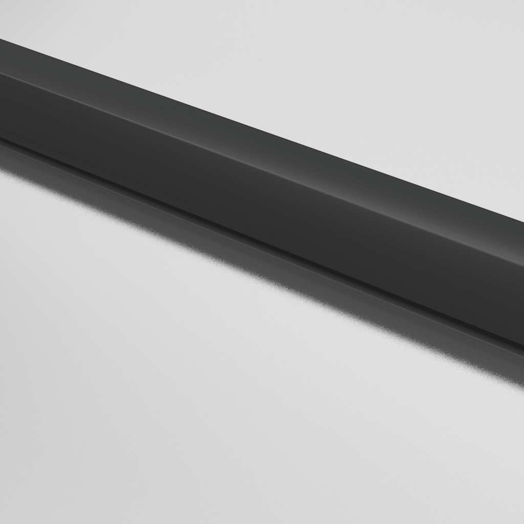 Porta Interni Vetro Temperato Opaco Nera 93x201,5cm Telaio Alluminio