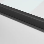 Porta Interni Sottile Nera 102,5x201,5 cm Vetro Temperato Alluminio