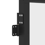 Porta Interni Sottile Nera 102,5x201,5 cm Vetro Temperato Alluminio