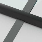 Porta Interna Sottile Nera 102,5x201,5 cm Vetro Temperato Alluminio