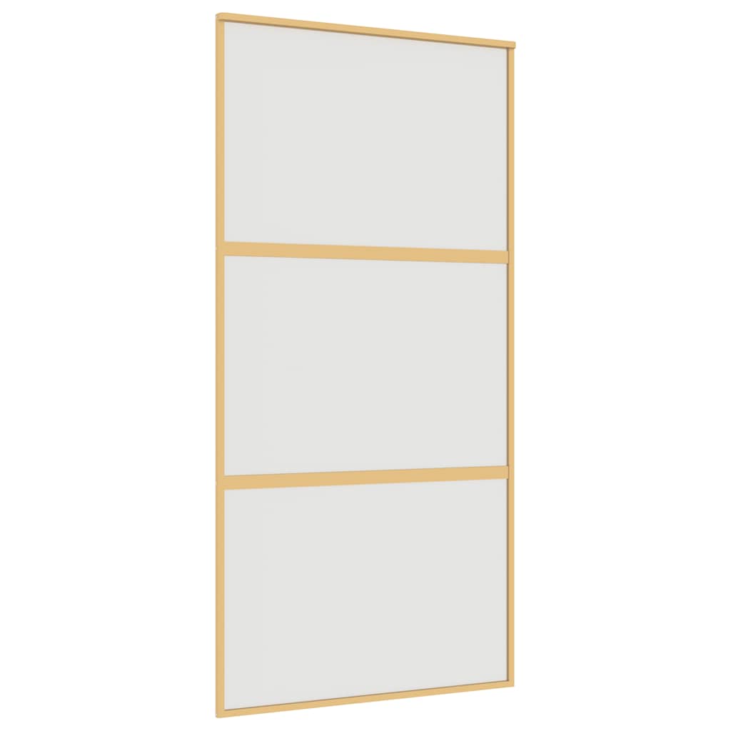 Porta Scorrevole Oro 102,5x205 cm Vetro Smerigliato ESG Alluminio