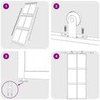Porta Scorrevole Dorata 90x205 cm Vetro Trasparente ESG Alluminio