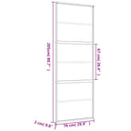 Porta Scorrevole Dorata 76x205 cm Vetro Trasparente ESG Alluminio