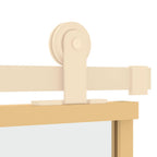 Porta Scorrevole Dorata 90x205 cm Vetro Trasparente ESG Alluminio