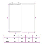 Porta Scorrevole Dorata 90x205 cm Vetro Trasparente ESG Alluminio