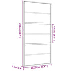 Porta Scorrevole Oro 102,5x205 cm Vetro Trasparente ESG Alluminio