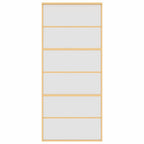 Porta Scorrevole Dorata 90x205 cm Vetro Smerigliato ESG Alluminio