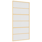 Porta Scorrevole Oro 102,5x205 cm Vetro Smerigliato ESG Alluminio