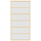 Porta Scorrevole Oro 102,5x205 cm Vetro Smerigliato ESG Alluminio