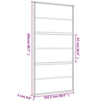 Porta Scorrevole Oro 102,5x205 cm Vetro Smerigliato ESG Alluminio
