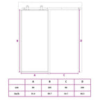 Porta Scorrevole Dorata 90x205 cm Vetro Smerigliato ESG Alluminio