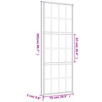 Porta Scorrevole Dorata 76x205 cm Vetro Trasparente ESG Alluminio