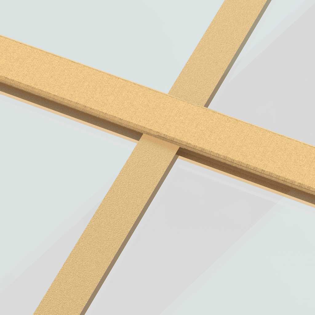 Porta Scorrevole Oro 102,5x205 cm Vetro Trasparente ESG Alluminio