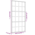 Porta Scorrevole Oro 102,5x205 cm Vetro Trasparente ESG Alluminio
