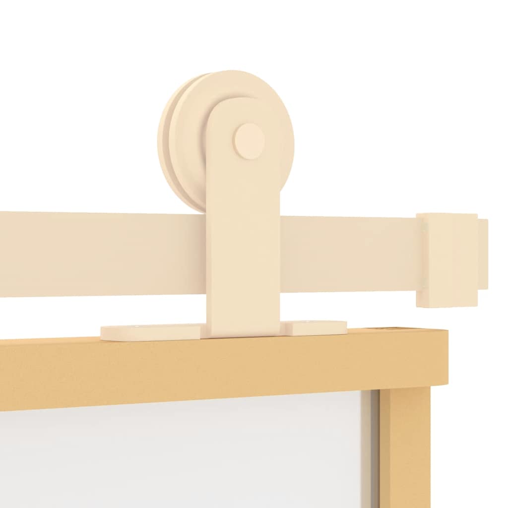 Porta Scorrevole Dorata 76x205 cm Vetro Smerigliato ESG Alluminio