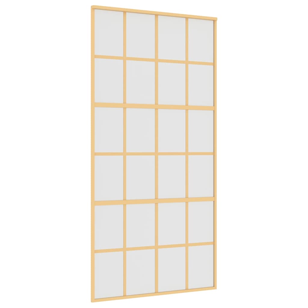 Porta Scorrevole Oro 102,5x205 cm Vetro Smerigliato ESG Alluminio