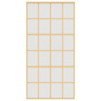 Porta Scorrevole Oro 102,5x205 cm Vetro Smerigliato ESG Alluminio