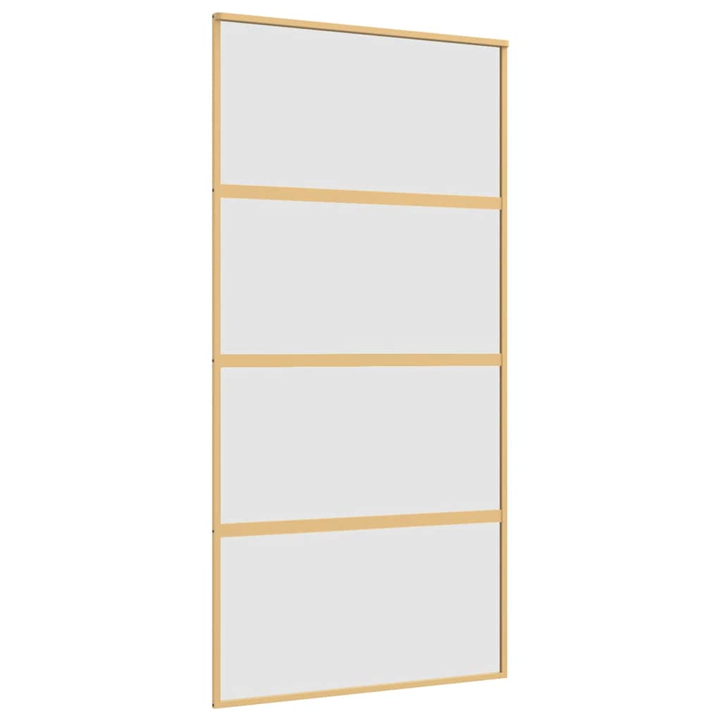Porta Scorrevole Oro 102,5x205 cm Vetro Smerigliato ESG Alluminio