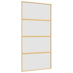 Porta Scorrevole Oro 102,5x205 cm Vetro Smerigliato ESG Alluminio