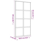 Porta Scorrevole Oro 102,5x205 cm Vetro Trasparente ESG Alluminio