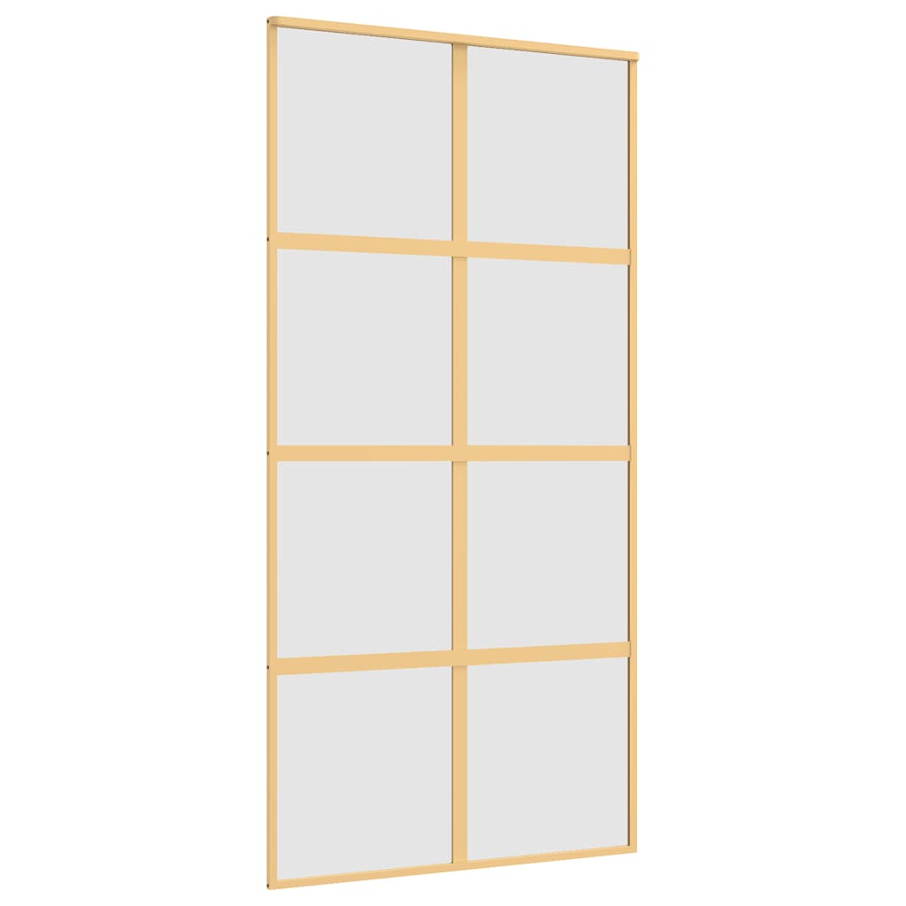 Porta Scorrevole Oro 102,5x205 cm Vetro Smerigliato ESG Alluminio