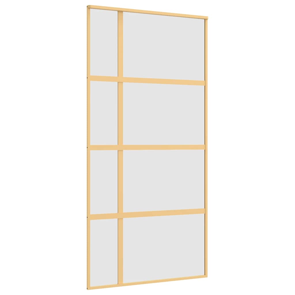Porta Scorrevole Oro 102,5x205 cm Vetro Smerigliato ESG Alluminio