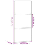 Porta Scorrevole Nera 102,5x205 cm Vetro Temperato e Alluminio