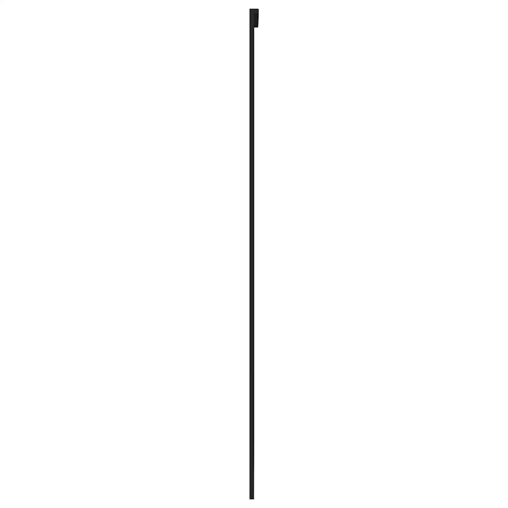 Porta Scorrevole Nera 102,5x205 cm Vetro Temperato e Alluminio