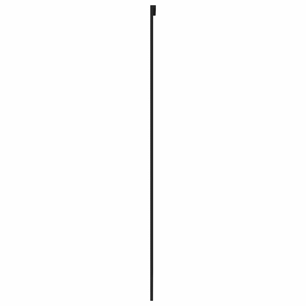 Porta Scorrevole Nera 90x205 cm Vetro Temperato Alluminio