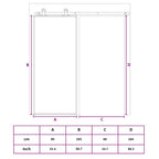 Porta Scorrevole Bianca 90x205 cm Vetro Temperato e Alluminio