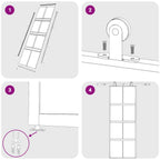 Porta Scorrevole Nera 90x205 cm in Vetro Temperato e Alluminio
