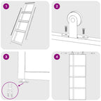 Porta Scorrevole Nera 76x205 cm in Vetro Temperato e Alluminio