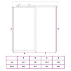 Porta Scorrevole Nera 102,5x205 cm Vetro Temperato e Alluminio