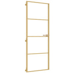 Porta Interni Sottile Oro 76x201,5cm Vetro Temperato Alluminio