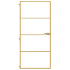 Porta Interni Vetro Temperato Alluminio Oro 93x201,5cm