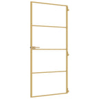 Porta Interni Vetro Temperato Alluminio Oro 93x201,5cm