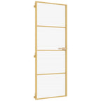Porta Interni Vetro Temperato Oro 76x201,5cm Alluminio