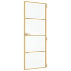 Porta Interni Vetro Temperato Oro 76x201,5cm Alluminio