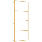 Porta Interni Vetro Temperato Oro 83x201,5cm Alluminio