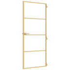 Porta Interni Vetro Temperato Oro 83x201,5cm Alluminio