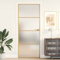 Porta Interni Vetro Temperato Oro 83x201,5cm Alluminio
