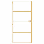 Porta Interni Vetro Temperato Oro 93x201,5cm Alluminio