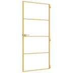 Porta Interni Vetro Temperato Oro 93x201,5cm Alluminio