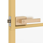 Porta Interni Vetro Temperato Oro 93x201,5cm Alluminio