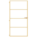 Porta Interni Sottile Oro 102,5x201,5 cm Vetro Temperato Alluminio