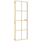 Porta Interni Vetro Temperato Oro 76x201,5cm Alluminio