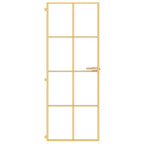 Porta Interni Vetro Temperato Oro 76x201,5cm Alluminio