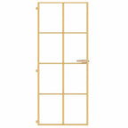 Porta Interni Sottile Oro 83x201,5cm Vetro Temperato Alluminio