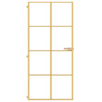 Porta Interni Vetro Temperato Alluminio Oro 93x201,5cm