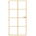 Porta Interni Sottile Oro Vetro Temperato Alluminio 102,5x201,5 cm